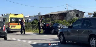 Σύγκρουση αυτοκινήτων στο δρόμο Νέας Κίου-Άργους